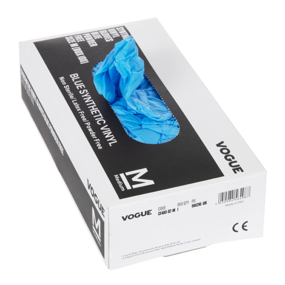 Hygiplas Vinylhandschuhe Blau puderfrei M (100 Stück) 2 Hygiplas Vinylhandschuhe Blau puderfrei M (100 Stück)