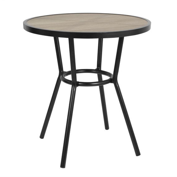 Bolero Marston runder Outdoor Tisch Schwarz 700mm Bolero Marston runder Outdoor Tisch Schwarz 700mm