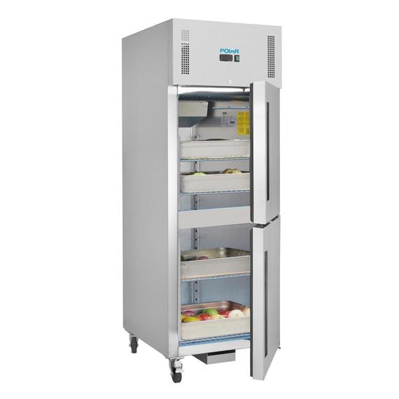 Polar Serie G Kühlschrank Edelstahl mit geteilter Tür 600L 3 Polar Serie G Kühlschrank Edelstahl mit geteilter Tür 600L