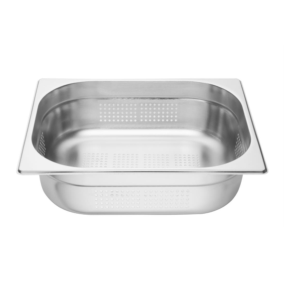 Vogue GN-Behälter Edelstahl 10cm GN1/2 gelocht 2 Vogue GN-Behälter Edelstahl 10cm GN1/2 gelocht