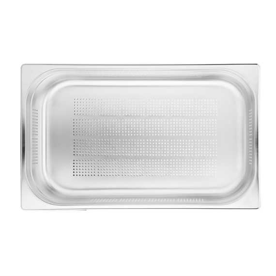 Vogue GN-Behälter Edelstahl 10cm GN1/1 gelocht 6 Vogue GN-Behälter Edelstahl 10cm GN1/1 gelocht