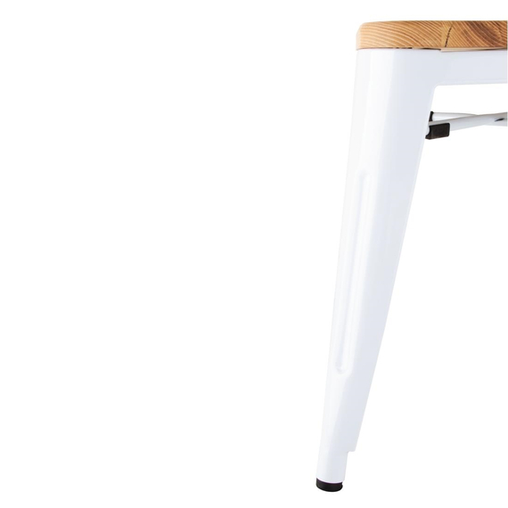 Bolero Bistro-Hocker mit Sitzpolster aus Holz, Weiß (4 Stück) 3 Bolero Bistro-Hocker mit Sitzpolster aus Holz, Weiß (4 Stück)