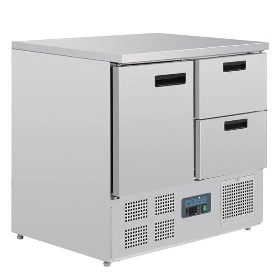 Polar Serie G Kühltisch 1-türig mit 2 Schubladen 240L Polar Serie G Kühltisch 1-türig mit 2 Schubladen 240L