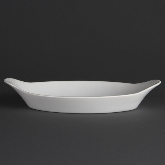 Olympia Whiteware ovale Gratinschalen weiß 29 x 16,6cm (6 Stück) 3 Olympia Whiteware ovale Gratinschalen weiß 29 x 16,6cm (6 Stück)