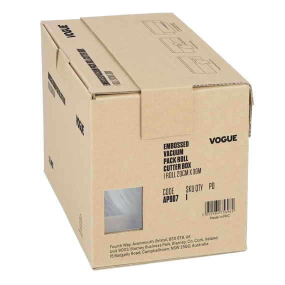 Vogue Vakuumierbeutel Rolle mit Schneidefunktion, 200 mm breit, Kartonbox 3 Vogue Vakuumierbeutel Rolle mit Schneidefunktion, 200 mm breit, Kartonbox