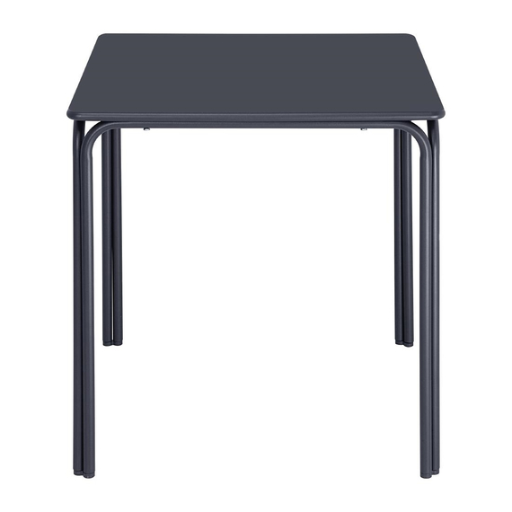 Bolero Adeline Stahl quadratischer Tisch 700mm Schieferblau 1 Bolero Adeline Stahl quadratischer Tisch 700mm Schieferblau