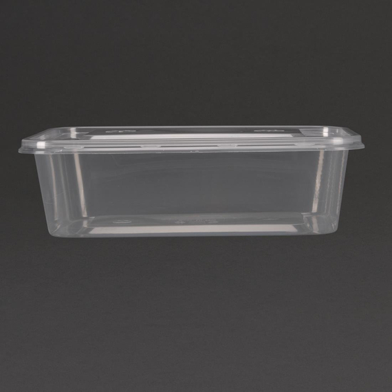 Fiesta recycelbare mikrowellengeeignete Plastikbehälter mit Deckel Mittel 650 ml (250 Stück) 9 Fiesta recycelbare mikrowellengeeignete Plastikbehälter mit Deckel Mittel 650 ml (250 Stück)