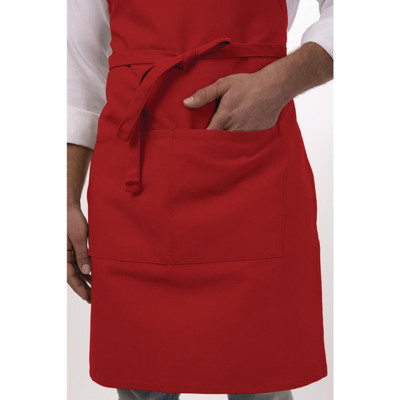 Chef Works Latzschürze Rot 2 Chef Works Latzschürze Rot