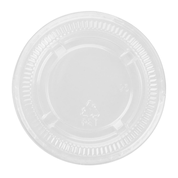 Fiesta Recycelbarer PET-Deckel für Portionsbecher (1000 Stück) 1 Fiesta Recycelbarer PET-Deckel für Portionsbecher (1000 Stück)