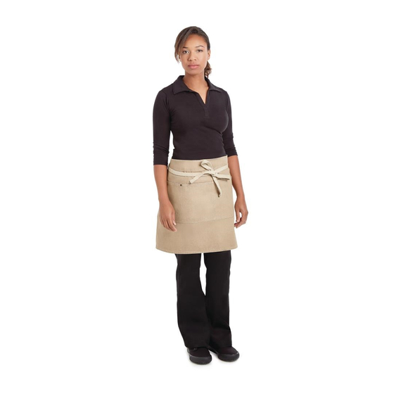Chef Works Urban Austin Denim halbe Bistroschürze Natur 1 Chef Works Urban Austin Denim halbe Bistroschürze Natur