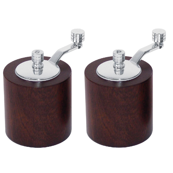 Olympia Salz- und Pfeffermühlenset dunkles Holz 8cm Olympia Salz- und Pfeffermühlenset dunkles Holz 8cm