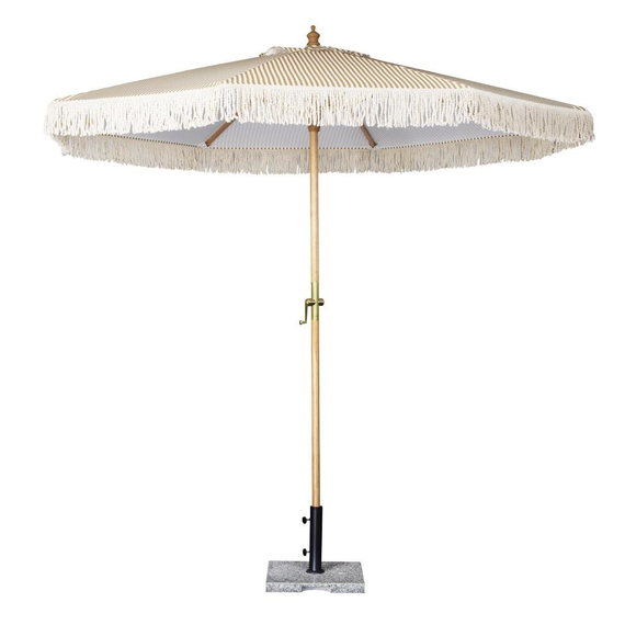 Bolero Sicily runder gestreifter Sonnenschirm, 2,5 m Durchmesser Bolero Sicily runder gestreifter Sonnenschirm, 2,5 m Durchmesser