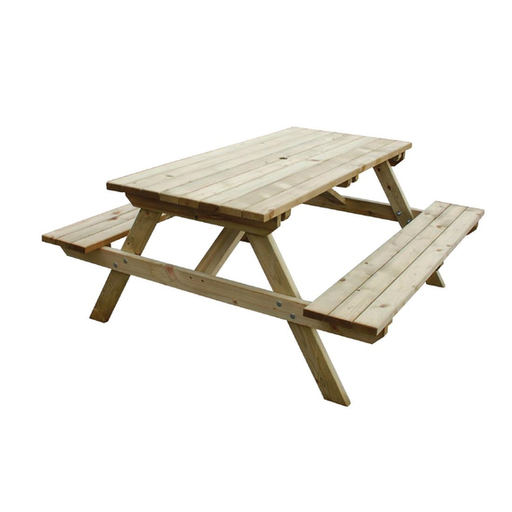 Picknickbank aus Holz für bis zu 6 Personen 2 Picknickbank aus Holz für bis zu 6 Personen
