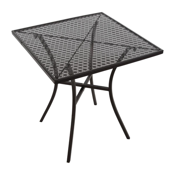 Bolero quadratischer Bistrotisch in schlankem Design Stahl schwarz 70cm Bolero quadratischer Bistrotisch in schlankem Design Stahl schwarz 70cm