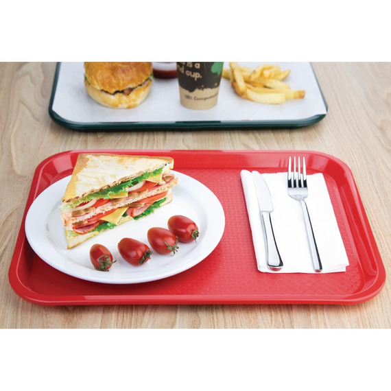 Olympia Kristallon Fast-Food-Tablett rot 41,5 x 30,5cm 4 Olympia Kristallon Fast-Food-Tablett rot 41,5 x 30,5cm