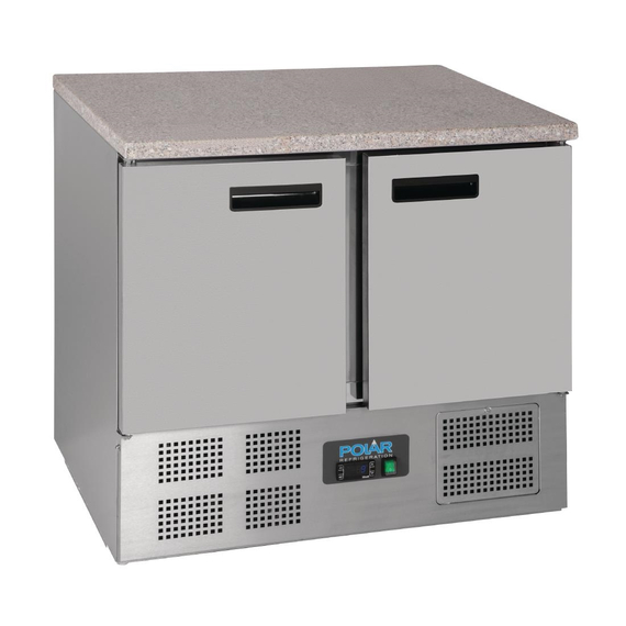 Polar Serie G Thekenkühltisch mit Marmorarbeitsfläche 2-türig 240L Polar Serie G Thekenkühltisch mit Marmorarbeitsfläche 2-türig 240L