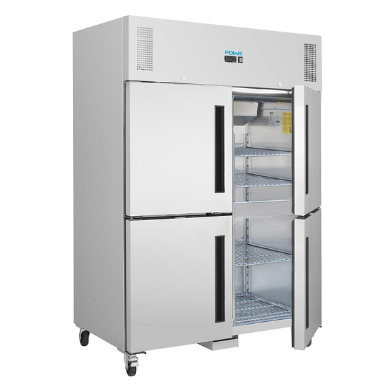 Polar Serie G Kühlschrank Edelstahl mit geteilten Türen 1200L Polar Serie G Kühlschrank Edelstahl mit geteilten Türen 1200L