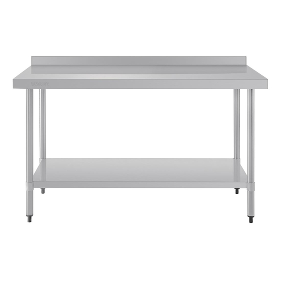 Vogue Edelstahl Arbeitstisch mit Aufkantung und Regalboden 150 x 60cm 3 Vogue Edelstahl Arbeitstisch mit Aufkantung und Regalboden 150 x 60cm