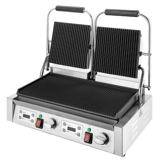 Buffalo Doppelkontaktgrill Gerippte Platten 1 Buffalo Doppelkontaktgrill Gerippte Platten