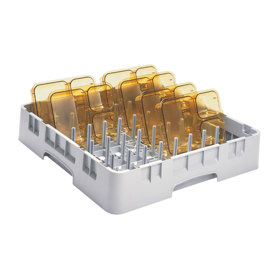 Cambro Tellerspülkorb mit Stiften 3 Cambro Tellerspülkorb mit Stiften