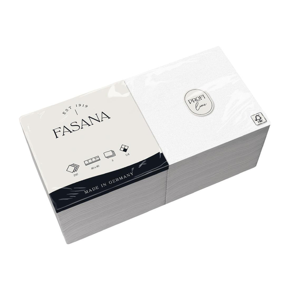 Fasana professionelle Papierservietten weiß 40cm (1000 Stück) Fasana professionelle Papierservietten weiß 40cm (1000 Stück)
