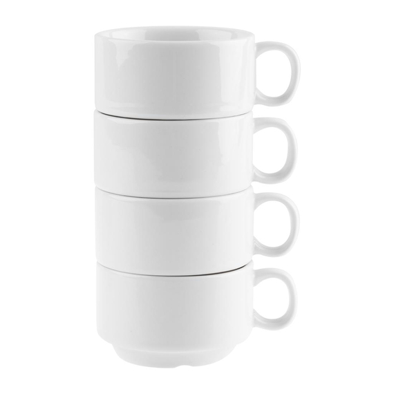 Olympia Whiteware stapelbare Espressotassen 85ml 3oz (12 Stück) 2 Olympia Whiteware stapelbare Espressotassen 85ml 3oz (12 Stück)