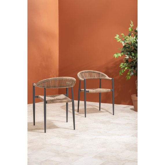 Bolero Eden PE Twist Rattan Outdoor Armlehnstuhl Natur (4 Stück) 6 Bolero Eden PE Twist Rattan Outdoor Armlehnstuhl Natur (4 Stück)