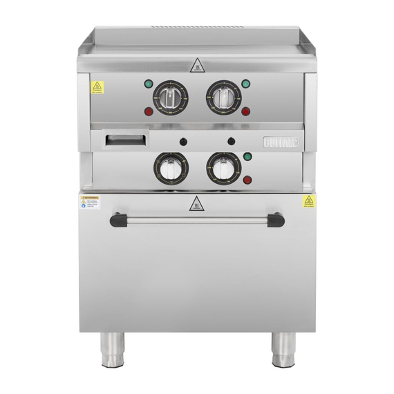 Buffalo 600 Serie freistehende elektrische Grillplatte mit Umluftofen 1 Buffalo 600 Serie freistehende elektrische Grillplatte mit Umluftofen