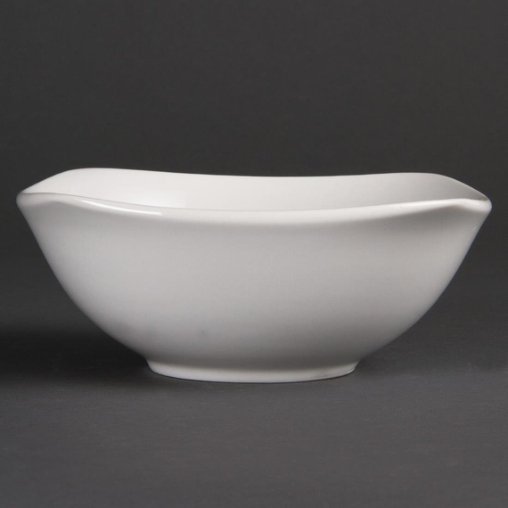 Olympia Whiteware abgerundete quadratische Schalen 18cm (12 Stück) Olympia Whiteware abgerundete quadratische Schalen 18cm (12 Stück)