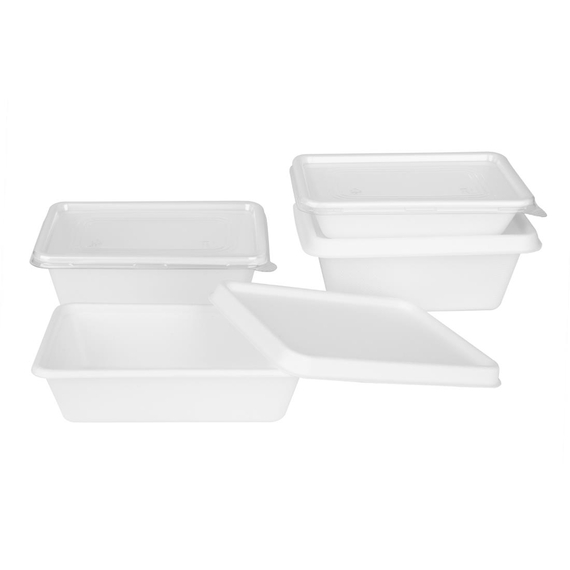 Fiesta Kompostierbare Bagasse Lebensmittelbehälter-Basen 1000ml (100 Stück) 3 Fiesta Kompostierbare Bagasse Lebensmittelbehälter-Basen 1000ml (100 Stück)