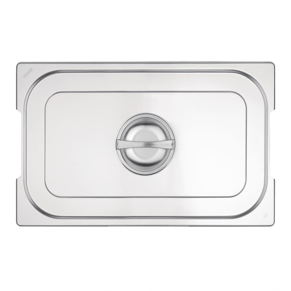 Vogue Edelstahl GN1/1 Deckel für GN-Behälter mit Griffen 1 Vogue Edelstahl GN1/1 Deckel für GN-Behälter mit Griffen
