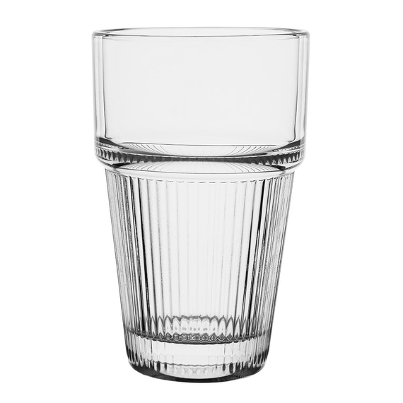 Olympia gestreifte stapelbare Becher 300ml (6 Stück) Olympia gestreifte stapelbare Becher 300ml (6 Stück)