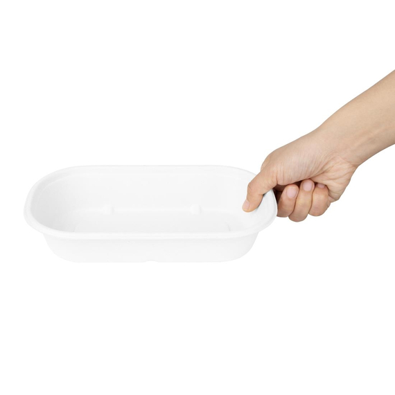 Fiesta Kompostierbare Bagasse Ovale Behälter 850ml (100 Stück) 2 Fiesta Kompostierbare Bagasse Ovale Behälter 850ml (100 Stück)
