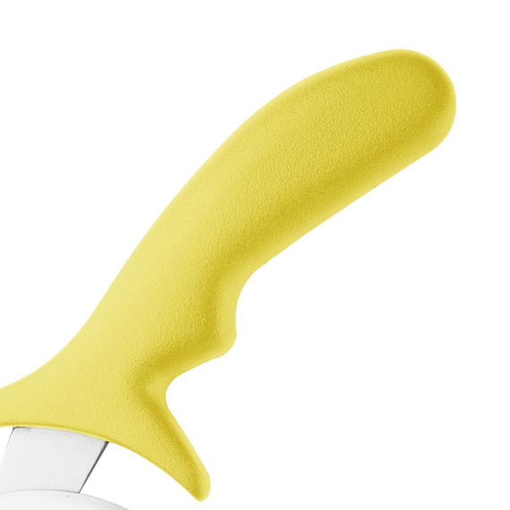 Hygiplas Edelstahl Pizzarad gelb 10cm 4 Hygiplas Edelstahl Pizzarad gelb 10cm