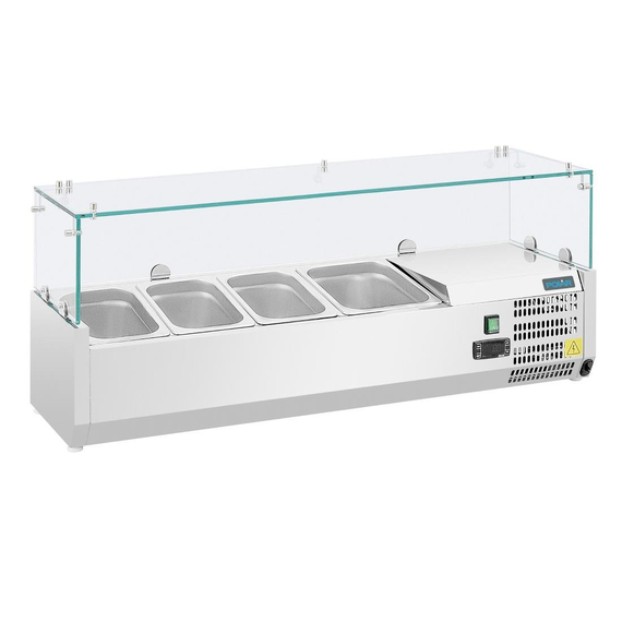 Polar Serie G Aufsatzkühlvitrine für 3x GN1/3 + 1x GN1/2 Polar Serie G Aufsatzkühlvitrine für 3x GN1/3 + 1x GN1/2