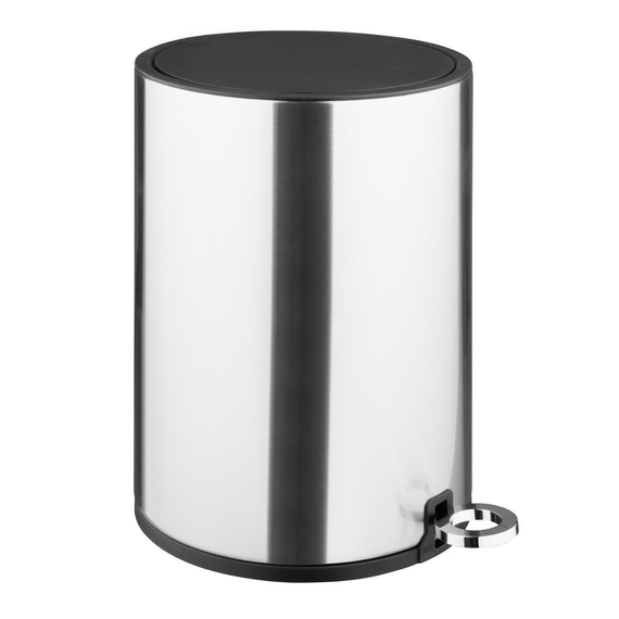 Jantex Runder Gebürsteter Stahl Pedaleimer 3Ltr Jantex Runder Gebürsteter Stahl Pedaleimer 3Ltr