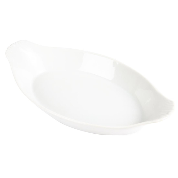 Olympia Whiteware ovale Gratinschalen weiß 29 x 16,6cm (6 Stück) 2 Olympia Whiteware ovale Gratinschalen weiß 29 x 16,6cm (6 Stück)