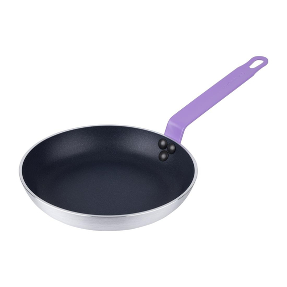 Hygiplas Teflon Platinum Plus antihaftbeschichtete Bratpfanne 240mm grün lila Hygiplas Teflon Platinum Plus antihaftbeschichtete Bratpfanne 240mm grün lila