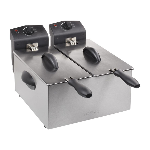 Tristar Doppelkorb-Fritteuse FR-6937 - 2 x 3 ltr Edelstahl Tristar Doppelkorb-Fritteuse FR-6937 - 2 x 3 ltr Edelstahl