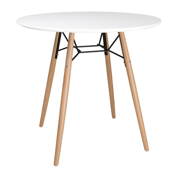 Bolero Arlo Tisch Rund Weiß 798mm 1 Bolero Arlo Tisch Rund Weiß 798mm