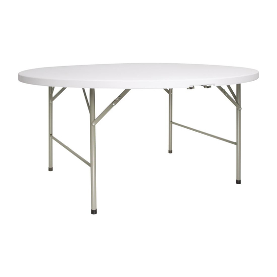 Bolero runder Klapptisch weiß 153cm Bolero runder Klapptisch weiß 153cm