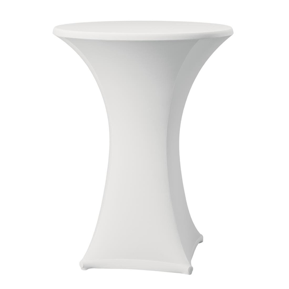 Bar Tischdecke für Stehtische Samba weiß 85cm Bar Tischdecke für Stehtische Samba weiß 85cm