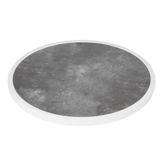 Bolero Fiberglas-Tischplatte, rund, dunkler Steineffekt, 580 mm Bolero Fiberglas-Tischplatte, rund, dunkler Steineffekt, 580 mm