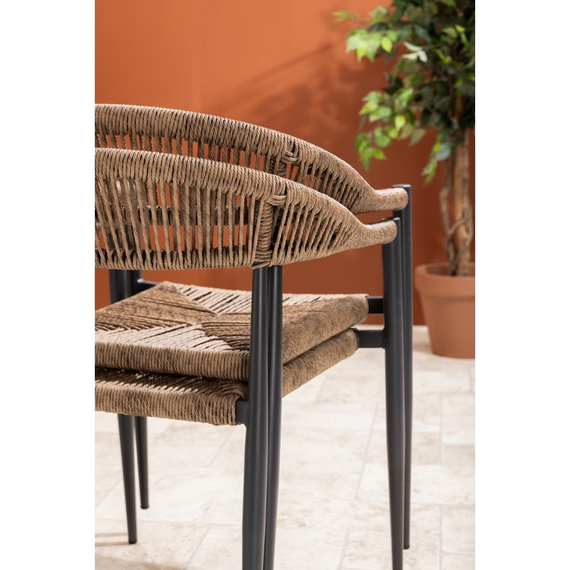 Bolero Eden PE Twist Rattan Outdoor Armlehnstuhl Natur (4 Stück) 7 Bolero Eden PE Twist Rattan Outdoor Armlehnstuhl Natur (4 Stück)