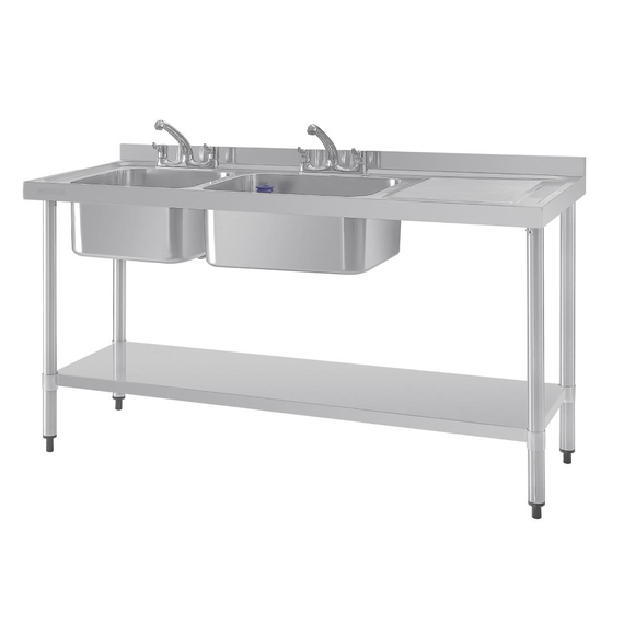 Vogue Spüle Doppelspüle Abtropffläche rechts 150cm 2 Vogue Spüle Doppelspüle Abtropffläche rechts 150cm