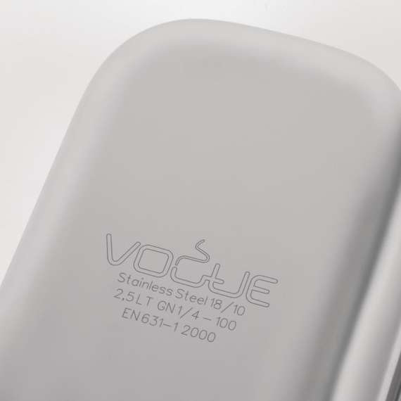 Vogue Strapazierfähiger GN-Behälter 1/4 Edelstahl 100mm 6 Vogue Strapazierfähiger GN-Behälter 1/4 Edelstahl 100mm