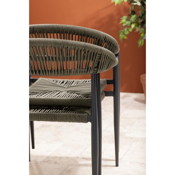 Bolero Eden PE Twist Rattan Outdoor Armstuhl Grün (4 Stück) 8 Bolero Eden PE Twist Rattan Outdoor Armstuhl Grün (4 Stück)