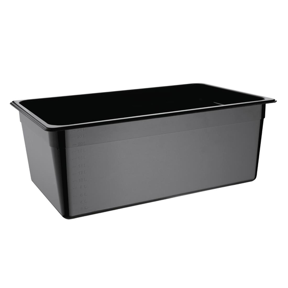 Vogue GN-Behälter GN1/1 schwarz 200mm 2 Vogue GN-Behälter GN1/1 schwarz 200mm