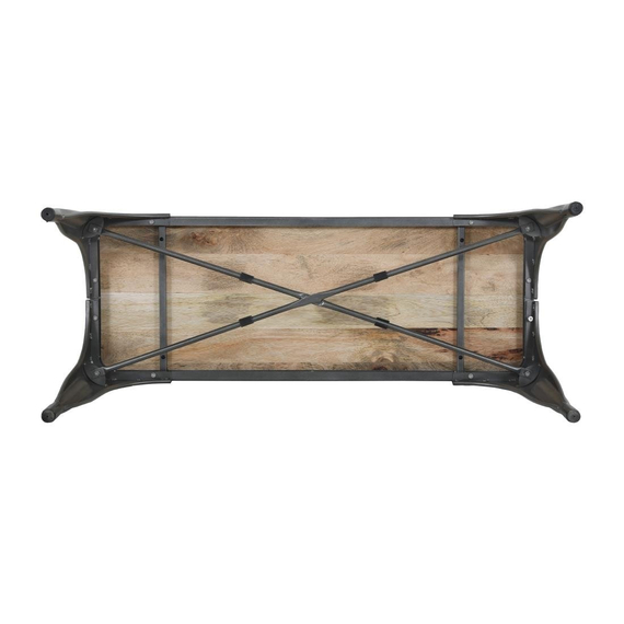 Bolero Bistro Sitzbank Innenbereich Mangoholz & Gunmetal Stahlrahmen 1000mm (2 Stück) 7 Bolero Bistro Sitzbank Innenbereich Mangoholz & Gunmetal Stahlrahmen 1000mm (2 Stück)