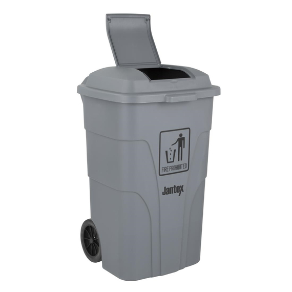 Jantex 120Ltr Mülltonne mit Fußpedal Grau 2 Jantex 120Ltr Mülltonne mit Fußpedal Grau